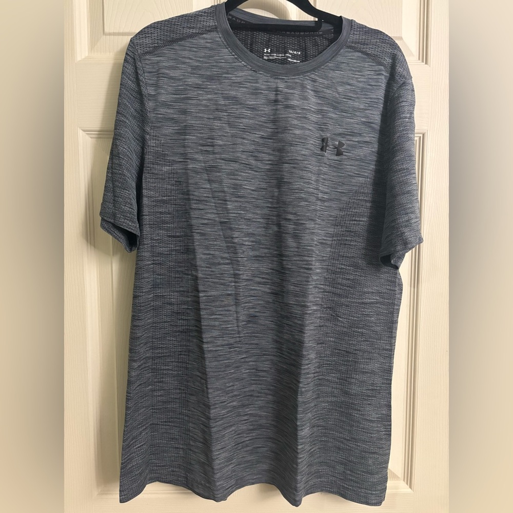 Under Armour Men's Heathered Gray Threadborne Short Sleeve Tee